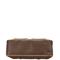 セリーヌ マカダム ハンドバッグ ブラウン PVC レザー レディース CELINE 【中古】