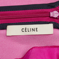 セリーヌ ワンピース 長袖 サイズ：38 パープル ピンク シルク レディース CELINE 【中古】