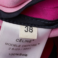 セリーヌ ワンピース 長袖 サイズ：38 パープル ピンク シルク レディース CELINE 【中古】