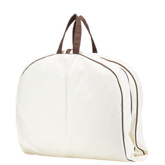 エルメス ロゴ ガーメントケース スーツカバー アイボリー ブラウン キャンバス レディース HERMES 【中古】