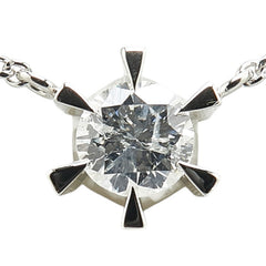 Pt900 プラチナ Pt850 プラチナ ダイヤ0.52ct プチ ネックレス レディース 【中古】