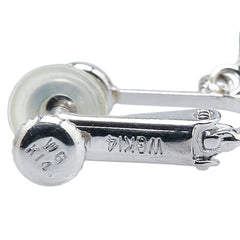 ノーブランド K14WG ホワイトゴールド 黒蝶パール11.2～15.4mm ネジバネ式 イヤリング レディース no brand 【中古】