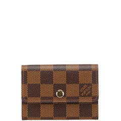 ルイ ヴィトン ダミエ ポルトモネ プラ コインケース N61930 ブラウン PVC レザー レディース LOUIS VUITTON 【中古】