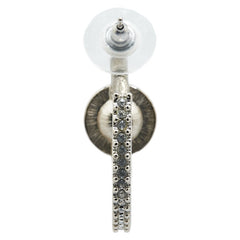 シャネル ココマーク ラインストーン フープ スタッド 片耳ピアス シルバー メタル レディース CHANEL 【中古】