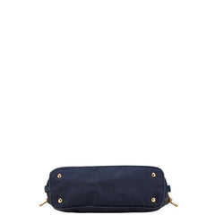 プラダ トートバッグ ショルダーバッグ 2WAY ネイビー ナイロン レザー レディース PRADA 【中古】