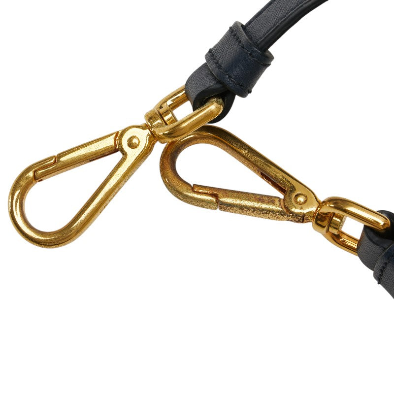 プラダ トートバッグ ショルダーバッグ 2WAY ネイビー ナイロン レザー レディース PRADA 【中古】