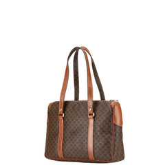 セリーヌ マカダム ハンドバッグ トートバッグ ブラウン PVC レザー レディース CELINE 【中古】