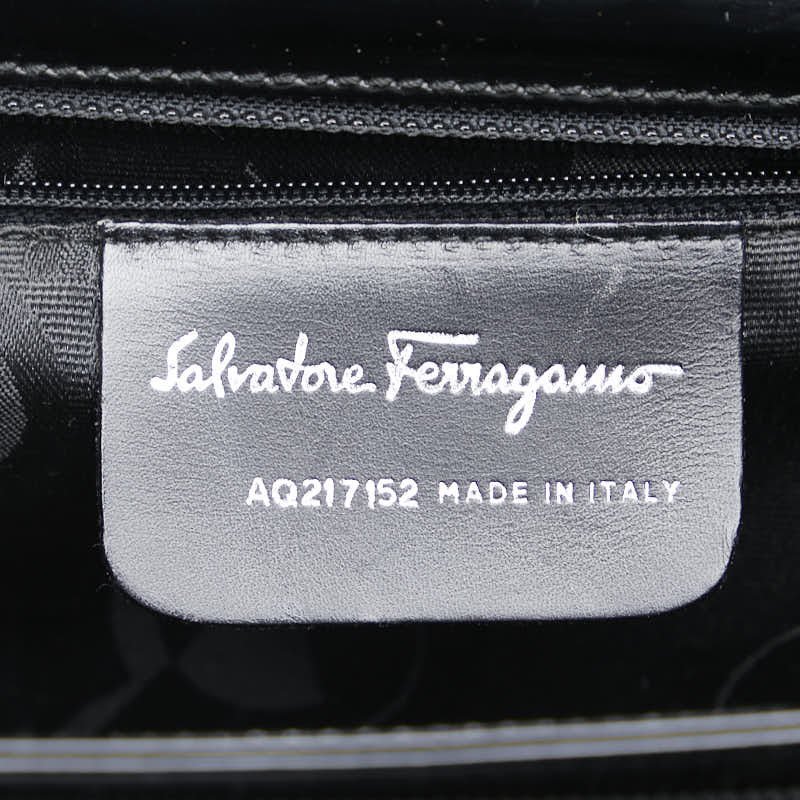 サルヴァトーレフェラガモ ガンチーニ ハンドバッグ ワンショルダーバッグ ブラック レザー レディース Salvatore Ferragamo 【中古】