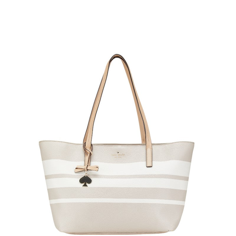 ケイトスペード トートバッグ ショルダーバッグ ベージュ ホワイト レザー レディース Kate Spade 【中古】