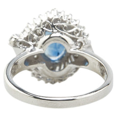 ノーブランド Pt900 プラチナ サファイア2.04ct ダイヤ0.778ct リング 指輪 レディース no brand 16号 【中古】