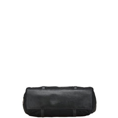 プラダ 三角ロゴプレート トートバッグ ショルダーバッグ ブラック ナイロン レザー レディース PRADA 【中古】
