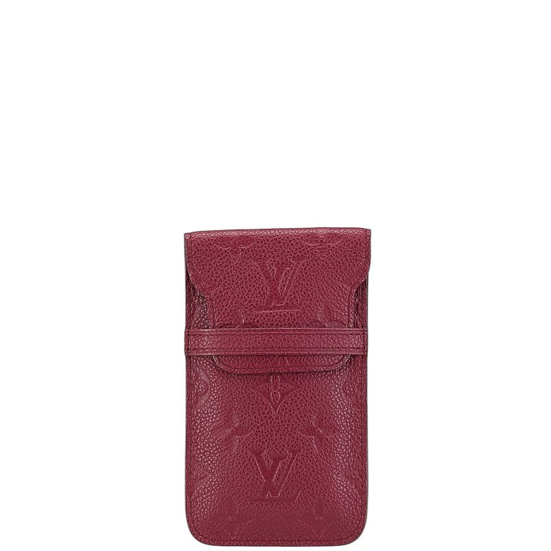 ルイ ヴィトン モノグラム アンプラント 携帯ケース スマートフォンケース M60375 オロール ボルドー レザー レディース LOUIS VUITTON 【中古】