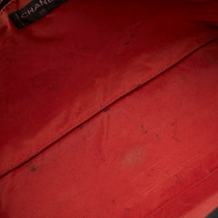 シャネル 旧トラベルライン ハンドバッグ トートバッグ ブラック ホワイト ナイロン レディース CHANEL 【中古】