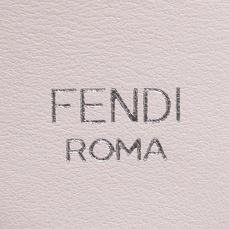 フェンディ ミニストラップユー LOVE スタッズ ロゴ ショルダーストラップ ピンク マルチカラー レザー レディース FENDI 【中古】