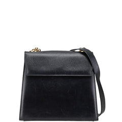 サルヴァトーレフェラガモ チェーン ショルダーバッグ ブラック レザー レディース Salvatore Ferragamo 【中古】
