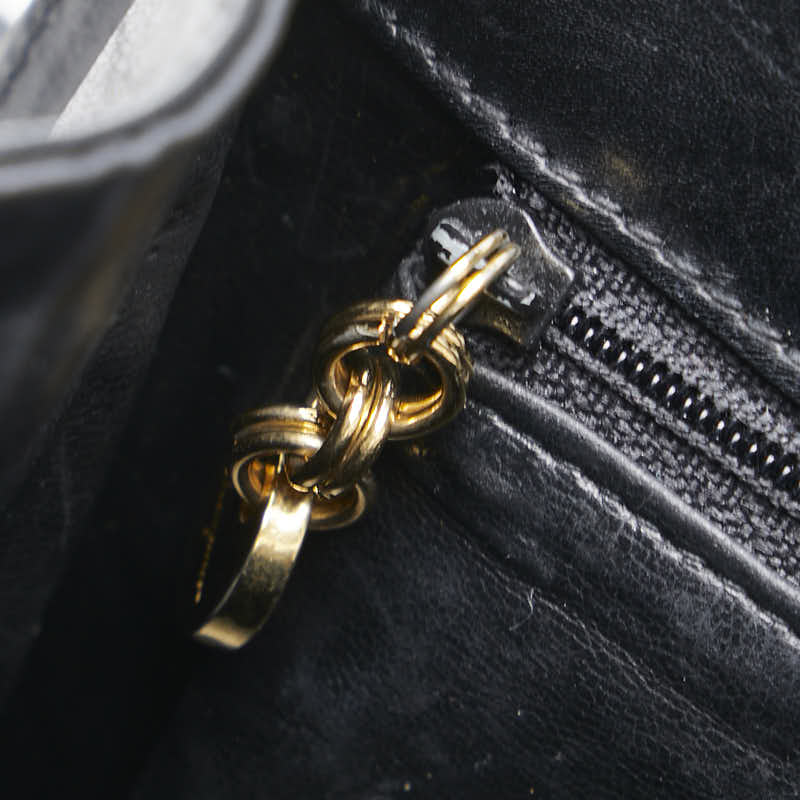 サルヴァトーレフェラガモ チェーン ショルダーバッグ ブラック レザー レディース Salvatore Ferragamo 【中古】