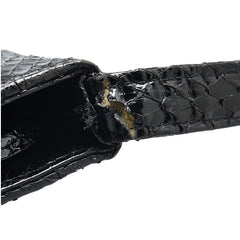 斜め掛け ショルダーバッグ ブラック パイソン レザー レディース 【中古】