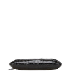 斜め掛け ショルダーバッグ ブラック パイソン レザー レディース 【中古】