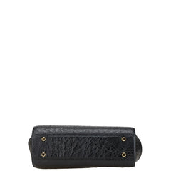 オーストリッチ ハンドバッグ ブラック オーストリッチ レディース ostrich 【中古】