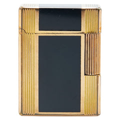 デュポン ライン1 都彭 ローラー式 喫煙具 着火不可 ガスライター ゴールド ブラック ラッカー メンズ Dupont 【中古】