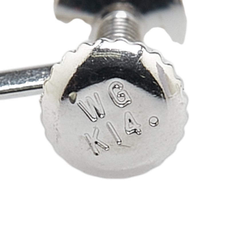 K14WG ホワイトゴールド アコヤパール7.5～7.6mm イヤリング レディース 【中古】