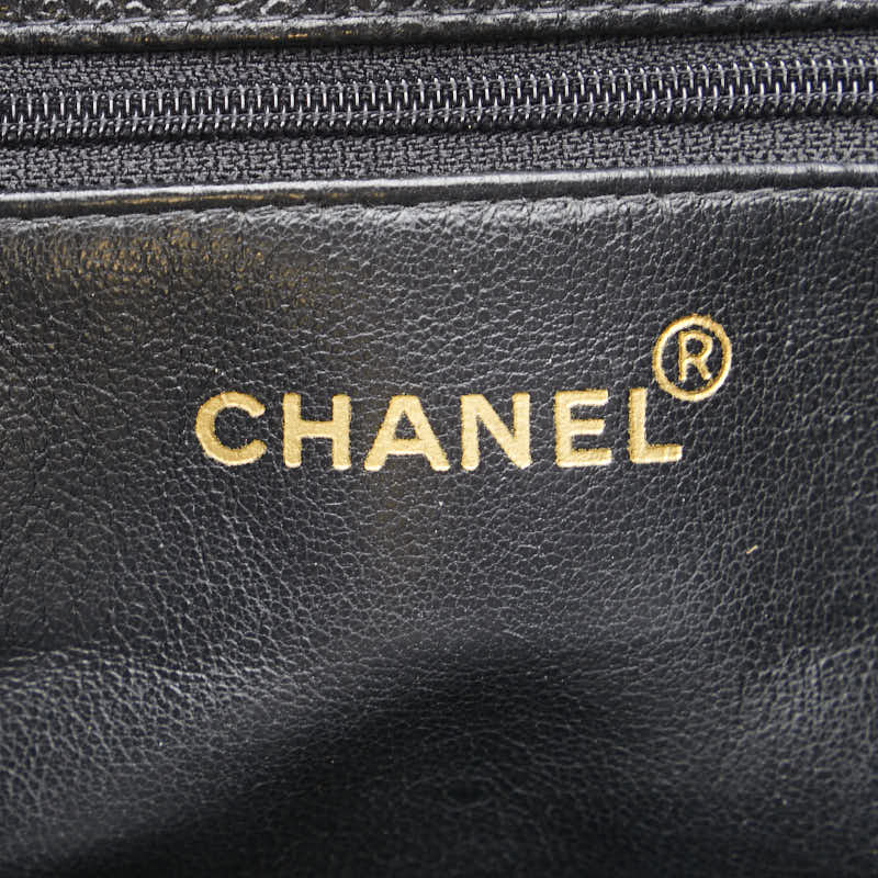 シャネル マトラッセ トートバッグ ハンドバッグ ブラック キャビアスキン レディース CHANEL 【中古】