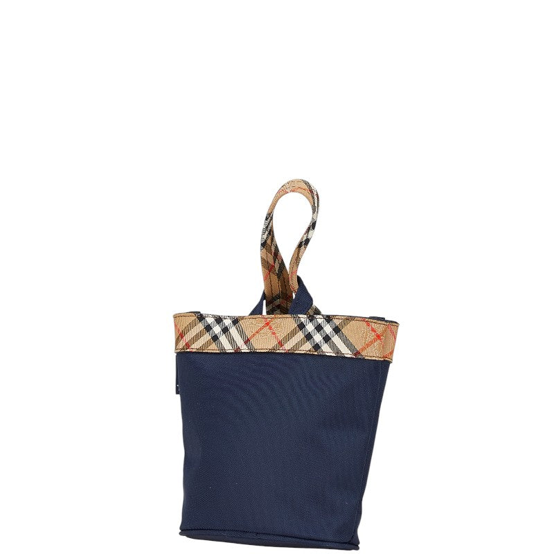 バーバリー ノバチェック シャドーホース ポーチ 小物入れ ネイビー マルチカラー ナイロン レディース BURBERRY 【中古】