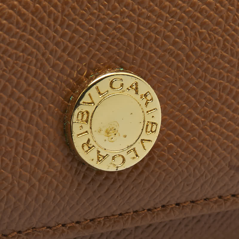 ブルガリ ブルガリブルガリ ロング 6連 キーケース ブラウン レザー レディース BVLGARI 【中古】