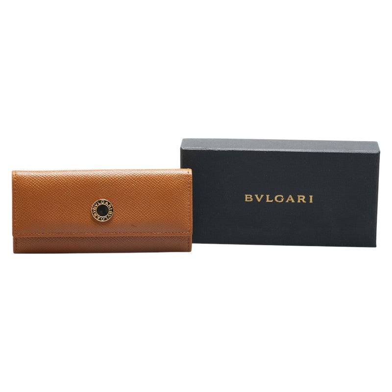 ブルガリ ブルガリブルガリ ロング 6連 キーケース ブラウン レザー レディース BVLGARI 【中古】