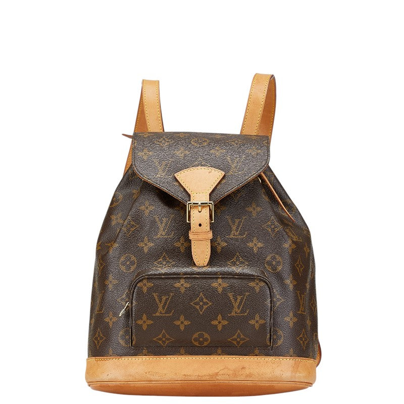 ルイ ヴィトン モノグラム モンスリMM リュック バックパック M51136 ブラウン PVC レザー レディース LOUIS VUITTON 【中古】
