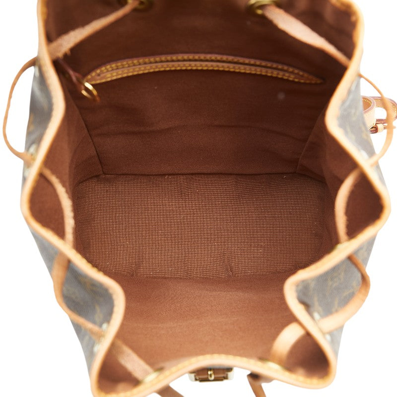 ルイ ヴィトン モノグラム モンスリMM リュック バックパック M51136 ブラウン PVC レザー レディース LOUIS VUITTON 【中古】