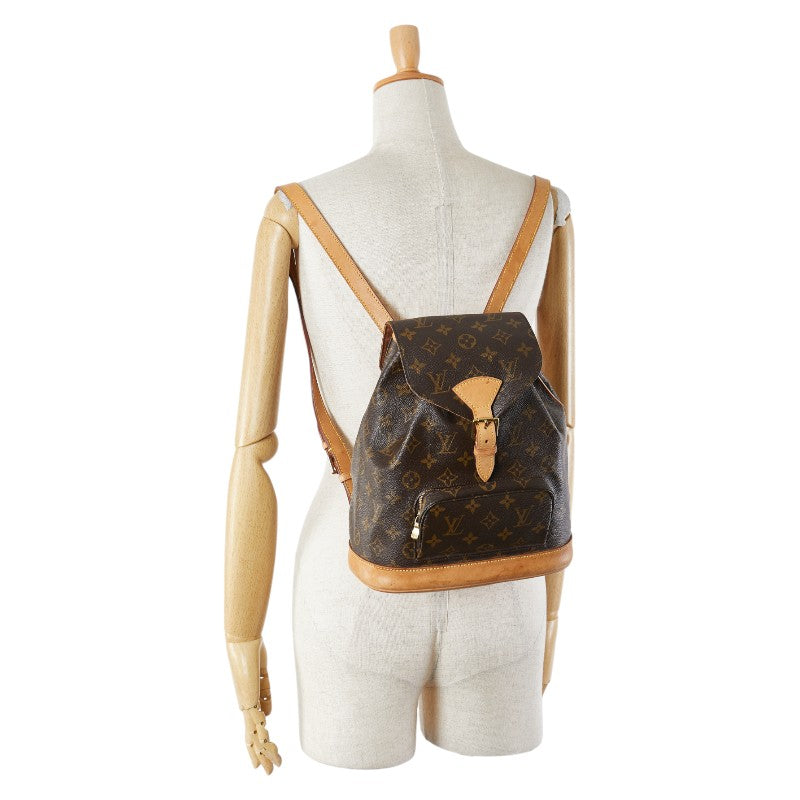 ルイ ヴィトン モノグラム モンスリMM リュック バックパック M51136 ブラウン PVC レザー レディース LOUIS VUITTON 【中古】
