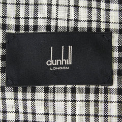 ダンヒル チェック 背抜き ジャケット パンツ セットアップ ホワイト ブラック ウール モヘヤ メンズ Dunhill 【中古】