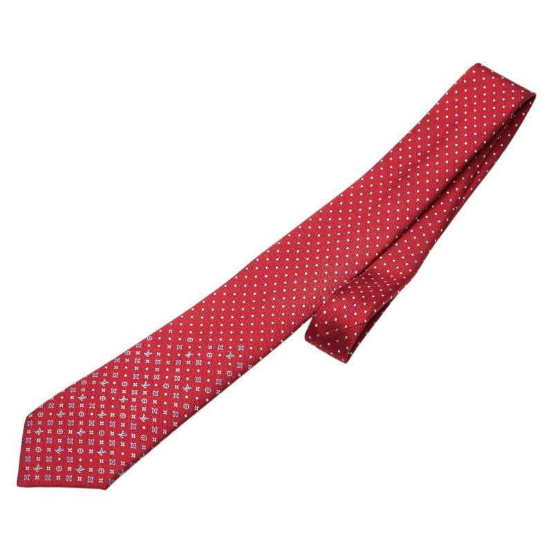 ルイ ヴィトン クラヴァット モノグラムハーロー ネクタイ M76847 レッド マルチカラー シルク メンズ LOUIS VUITTON 【中古】