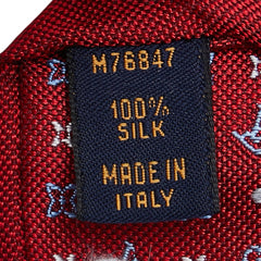 ルイ ヴィトン クラヴァット モノグラムハーロー ネクタイ M76847 レッド マルチカラー シルク メンズ LOUIS VUITTON 【中古】