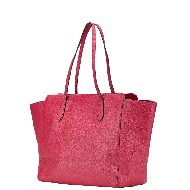 グッチ スウィング トートバッグ ショルダーバッグ 354397 ピンク レザー レディース GUCCI 【中古】