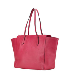 グッチ スウィング トートバッグ ショルダーバッグ 354397 ピンク レザー レディース GUCCI 【中古】