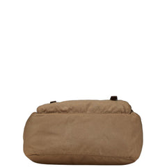 プラダ 三角ロゴプレート 斜め掛け ショルダーバッグ メッセンジャーバッグ BT6671 ブラウン ナイロン レザー レディース PRADA 【中古】