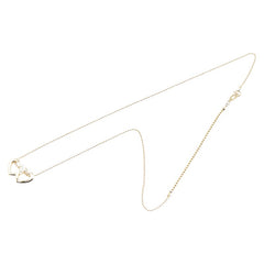 ディオール K18YG イエローゴールド ダイヤ0.134ct ハート モチーフ ペンダントネックレス レディース Dior 【中古】