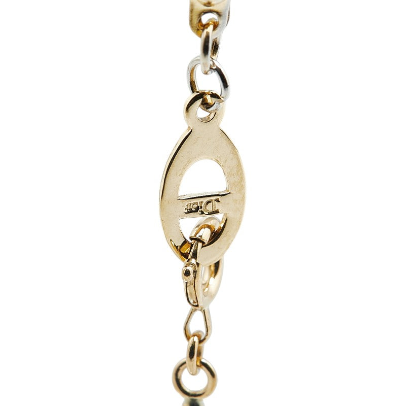 ディオール K18YG イエローゴールド ダイヤ0.134ct ハート モチーフ ペンダントネックレス レディース Dior 【中古】