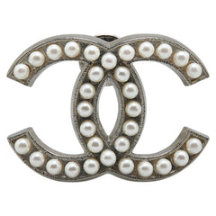 シャネル ココマーク パール ブローチ シルバー メタル レディース CHANEL 【中古】