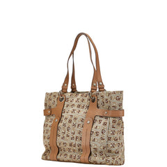 サルヴァトーレフェラガモ トートバッグ ショルダーバッグ EJ-21 8481 グレー ベージュ キャンバス レザー レディース Salvatore Ferragamo 【中古】