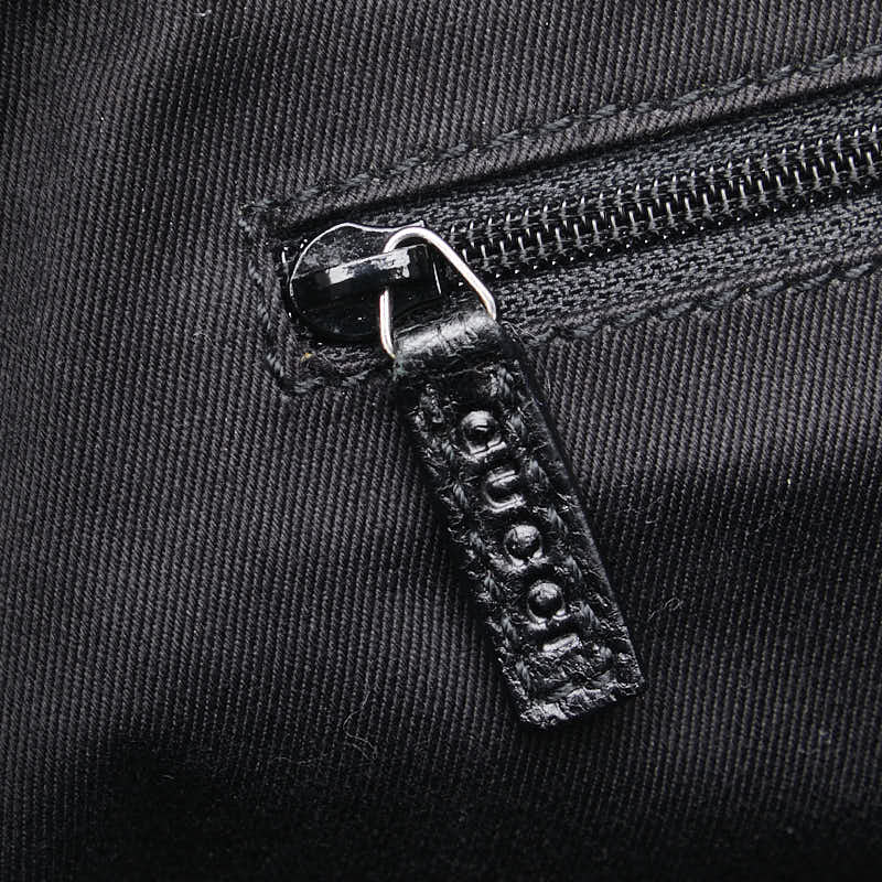 グッチ GGキャンバス トートバッグ ショルダーバッグ 113017 ブラック キャンバス レザー レディース GUCCI 【中古】