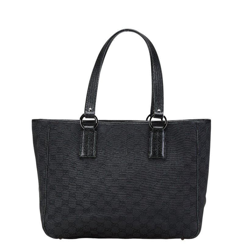 グッチ GGキャンバス トートバッグ ショルダーバッグ 113017 ブラック キャンバス レザー レディース GUCCI 【中古】