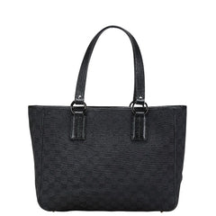 グッチ GGキャンバス トートバッグ ショルダーバッグ 113017 ブラック キャンバス レザー レディース GUCCI 【中古】