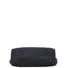 グッチ GGキャンバス トートバッグ ショルダーバッグ 113017 ブラック キャンバス レザー レディース GUCCI 【中古】