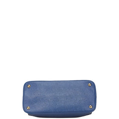 プラダ 三角ロゴプレート ショルダーバッグ ハンドバッグ 2WAY BN2567 ブルー サフィアーノレザー レディース PRADA 【中古】