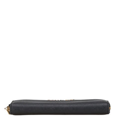 マイケルコース ラウンドファスナー 長財布 ブラック PVC レザー レディース Michael Kors 【中古】