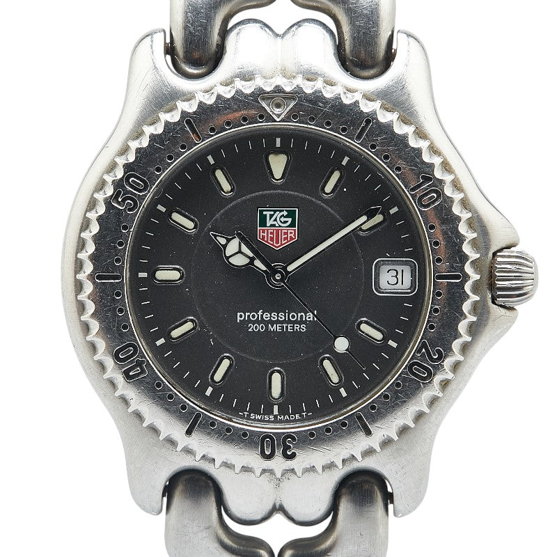 タグホイヤー セル プロフェッショナル20 腕時計 WG1113-0 クオーツ グレー文字盤 ステンレススチール メンズ TAG HEUER 【中古】