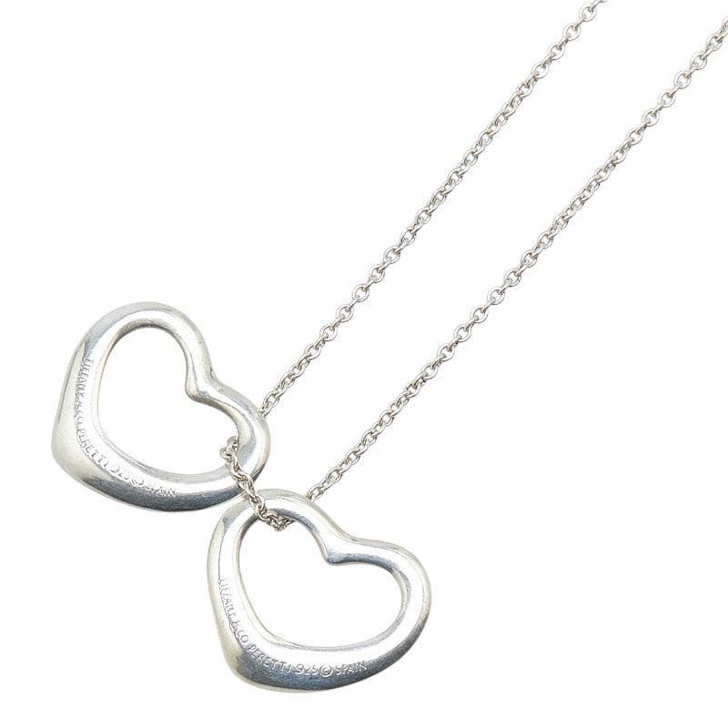 ティファニー ダブルオープンハート ネックレス SV925 シルバー レディース TIFFANY&Co. 【中古】